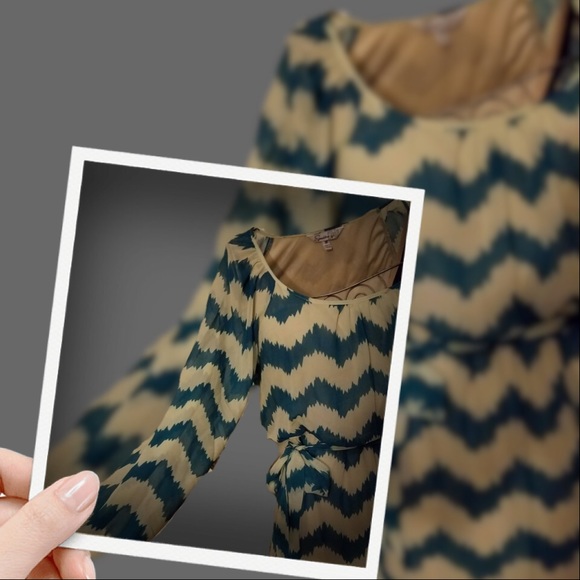 Green / Beige Dress by Speechless. - Picture 3 of 5